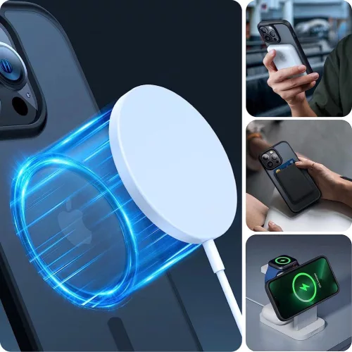 Tech-Protect MagMat MagSafe átlátszó tok iPhone 15 Pro Max - Matt Titánium