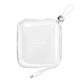   Joyroom JR-L005 10000mAh kis méretű powerbank - USB-C kábellel - Fehér