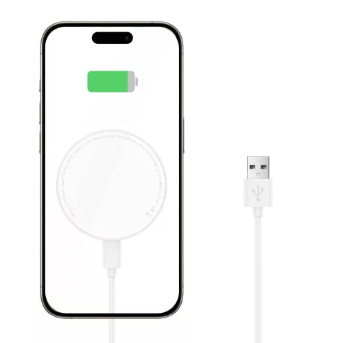Tech-Protect QI15W-A33 - MagSafe kompatibilis vezeték nélküli töltő és kitámasztó - Fehér