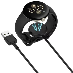   Techsuit - Okosóra Töltő (THC5) - Google Pixel Watch 3-hoz (41 mm, 45 mm) / 2 / Fitbit Ace LTE, USB - Fekete
