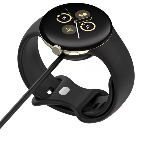 Techsuit - Okosóra Töltő (THC5) - Google Pixel Watch 3-hoz (41 mm, 45 mm) / 2 / Fitbit Ace LTE, USB - Fekete