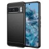 Szilikon karbon mintás Honor 400 Pro tok - Fekete
