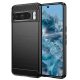 Szilikon karbon mintás Honor 400 Pro tok - Fekete