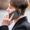 Szilikon karbon mintás Honor 400 Pro tok - Fekete