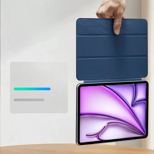 ESR Rebound Mágneses Trifold iPad tok Stylus Pen tartóval - iPad Pro 12.9” 2020 / 2021 / 2022 / iPad Air 13” 2024 / 2025 - Kék