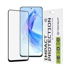   Techsuit - 111D Full Cover / Full Glue Üvegfólia - Honor 90 Smart - Fekete