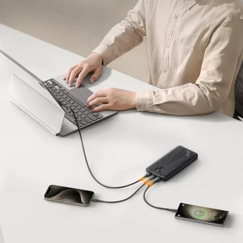 Joyroom Powerbank JR-PBF15 10000mAh USB-C USB-A 22.5W - fekete