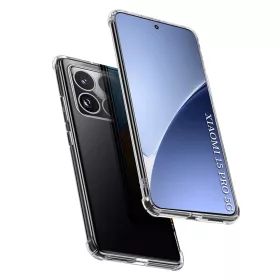   Xiaomi 15 Pro, Rugalmas, ütésálló tok - Átlátszó - Techsuit Shockproof Clear Silicone 