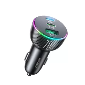   Autós Töltő 70W - 3 porttal (1 x USB, 2 x USB-C) - Fekete - Joyroom (JR-CL26) 