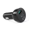 Autós Töltő 70W - 3 porttal (1 x USB, 2 x USB-C) - Fekete - Joyroom (JR-CL26) 