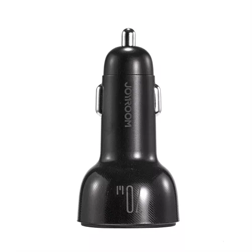 Autós Töltő 70W - 3 porttal (1 x USB, 2 x USB-C) - Fekete - Joyroom (JR-CL26) 