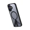 Hybrid Armor X tok iPhone 17-hez MagSafe-kompatibilis kitámasztóval - Fekete