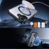 Hybrid Armor X tok iPhone 17-hez MagSafe-kompatibilis kitámasztóval - Fekete