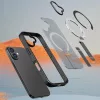 Hybrid Armor X tok iPhone 17-hez MagSafe-kompatibilis kitámasztóval - Fekete