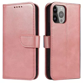   Eco Bőr kinyitható rózsaszín tok (Samsung Galaxy A36 / A56)