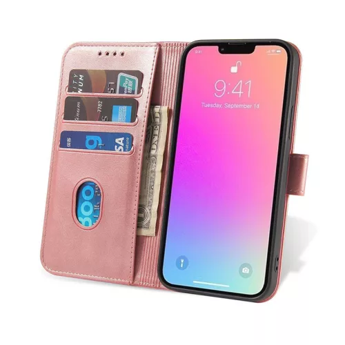 Eco Bőr kinyitható rózsaszín tok (Samsung Galaxy A36 / A56)