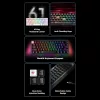 Gamer billentyűzet - USB-C, RGB világítás - Fekete - Havit KB903L