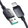 Joyroom Multi-Color Series A14 Lightning / USB-A 2.4A 1.2 m kábel - Fekete