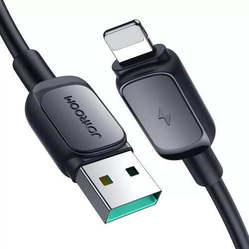 Joyroom Multi-Color Series A14 Lightning / USB-A 2.4A 1.2 m kábel - Fekete