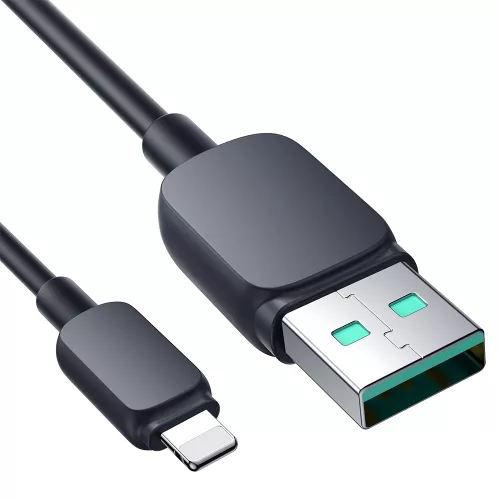 Joyroom Multi-Color Series A14 Lightning / USB-A 2.4A 1.2 m kábel - Fekete