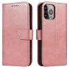 Eco Bőr kinyitható rózsaszín tok (iPhone 13 Pro Max)