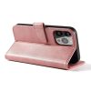 Eco Bőr kinyitható rózsaszín tok (iPhone 15)