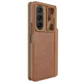   Nillkin Qin Pro Bőr Kameravédős barna tok (Samsung Galaxy Z Fold 5)