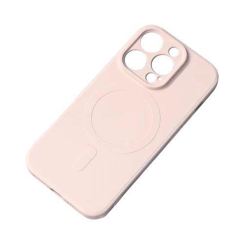Szilikon Magsafe rózsaszín tok (iPhone 15 Pro Max)