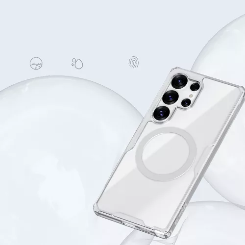 Samsung Galaxy S25 Ultra, Ütésálló MagSafe tok - Átlátszó - Nillkin Nature TPU Pro 