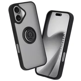   Techsuit - Glinth Ütésálló Gyűrűs tok - iPhone 17 - Fekete