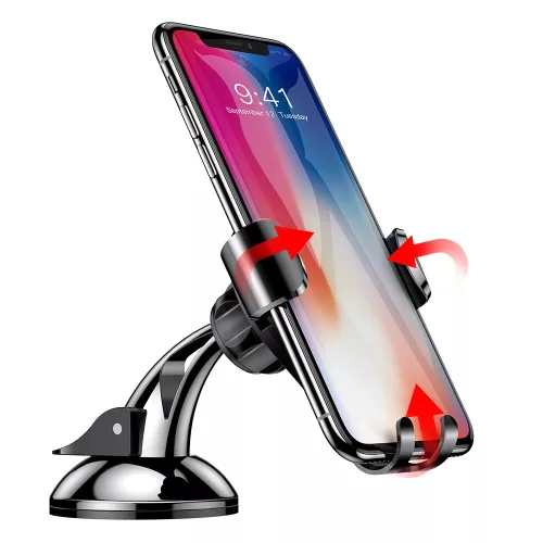 Baseus Osculum SUYL-XP01 gravitációs telefon tartó szélvédőre vagy műszerfalra – fekete