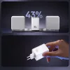 Hálózati töltő adapter 100W, 2x USB-C + USB-A, gyors töltés támogatás - Fehér - Baseus EnerFill FE11