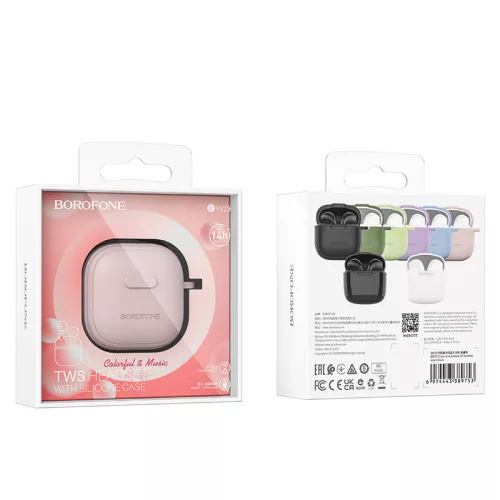 Borofone BW29 TWS Bluetooth fülhallgató - Rózsaszín