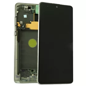  Gyári OEM LCD kijelző - Aura Glow/Silver - Samsung Galaxy NOTE 10 Lite 2020 - SM-N770