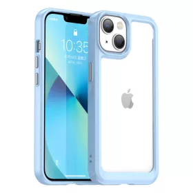 Space ütésálló átlátszó kék tok (iPhone 15 Pro)