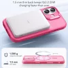 iPhone 17, Ütésállő MagSafe-es tok, Kameravédelemmel, Légpárnás sarkokkal - Matt rózsaszín - ESR Classic Hybrid HaloLock