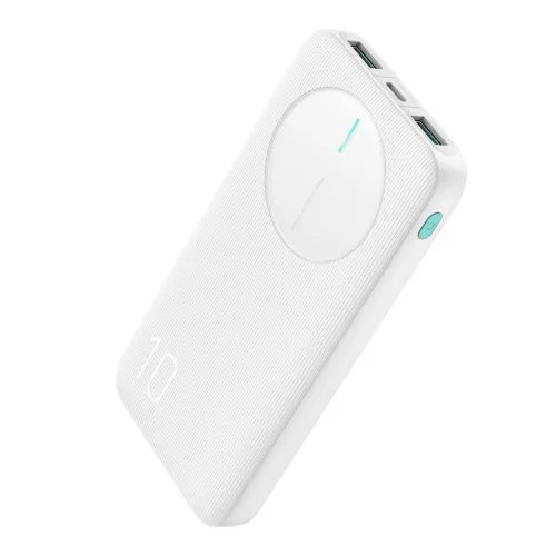 Joyroom JR-PBF12 10000mAh Powerbank 2 USB-A és 1 USB-C porttal - Fehér