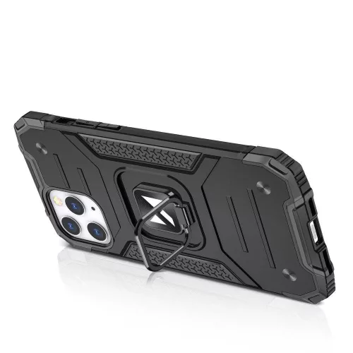 Wozinsky Ring Armor ütésálló tok kitámasztó gyűrűvel - Ezüst - iPhone 13