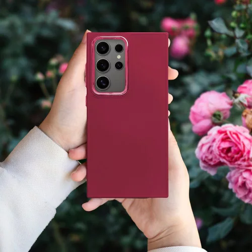 FRAME Szilikon tok extra kameravédelemmel SAMSUNG S25 Ultra - Magenta