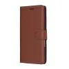 Google Pixel 10 / 10 Pro, Kinyitható kártyatartós ECO bőr tok, állványfunkcióval - Barna - Techsuit Leather Folio