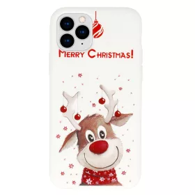   Karácsony mintás szilikon tok iPhone 13 Mini - Rénszarvasos