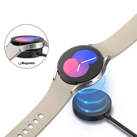   Techsuit - Okosóra Töltő (TSC11) - Samsung Watch-hoz, USB, 2.5W - Fekete