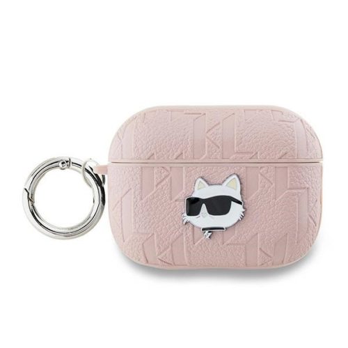 Karl Lagerfeld rózsaszín monogramos Choupette fejes tok (Airpods Pro)