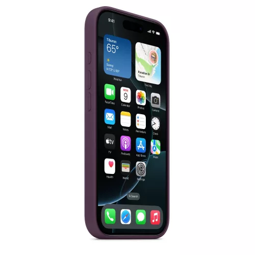 MagSafe Szilikon tok iPhone 16 - Plum (lila)