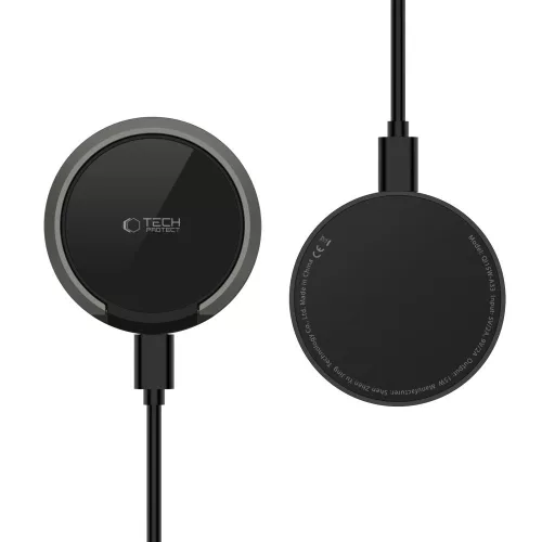 Tech-Protect QI15W-A33 - MagSafe kompatibilis vezeték nélküli töltő és kitámasztó - Fekete