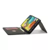 Samsung Galaxy A13 5G - Kinyitható tok, Ökobőrből, kártyatartóval, állványfunkcióval, mágneses záródással - fekete - Magnet Card Case