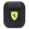 Ferrari fekete bőr tok (Airpods 1/2)