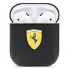 Ferrari fekete bőr tok (Airpods 1/2)