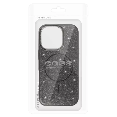 MagSafe Slim Csillogós tok iPhone 13 Pro Max - Fekete