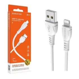 BOROFONE BX51 lightning kábel, 1M, 3A, fehér